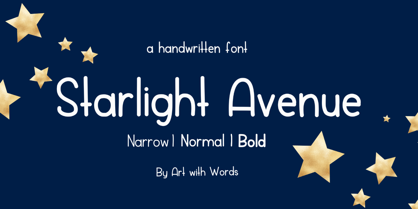 Starlight Avenue Font preview